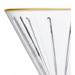 Taça Para Sobremesa 8cm Altura Com Borda Dourada